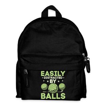 Facilement distrait par les balles Golfer Golf - Sac à dos Enfant - noir - Devant