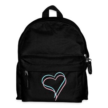 Hearts blue pink - Kids' Backpack - black - Front