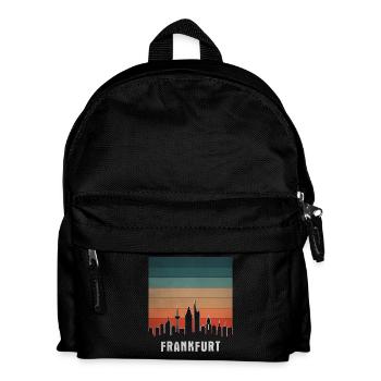 Retro Cities Frankfurt Sunset01 - Kinder Rucksack - Schwarz - Vorne