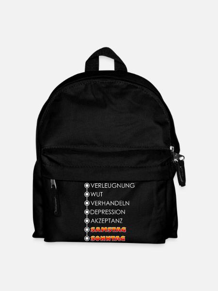 Wochentage / Wochenzyklus - Kinder Rucksack - Schwarz