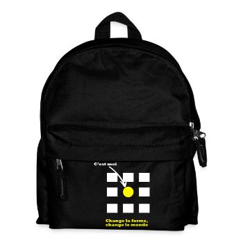 Verändere die Form, verändere die Welt – Bold Design - Kinder Rucksack - Schwarz - Vorne
