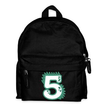 Zahl 5 - Kinder Rucksack - Schwarz - Vorne