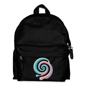 3D Spirale Pastell - Kinder Rucksack - Schwarz - Vorne