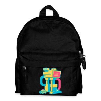 Pop Art Toy Set - Kinder Rucksack - Schwarz - Vorne