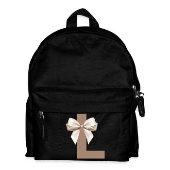 Lettre L Nœud - Sac à dos Enfant - noir - Devant