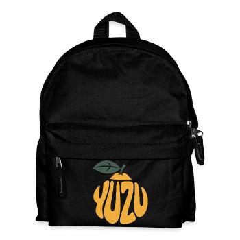 Yuzu - Cooles Frucht-Logo - Kinder Rucksack - Schwarz - Vorne