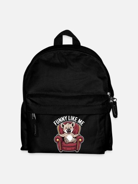 Niedliche Hyäne Comicfigur - Kinder Rucksack - Schwarz