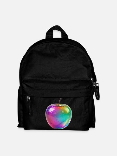 Rainbow Apple Aesthetic Design - Kids' Backpack - black