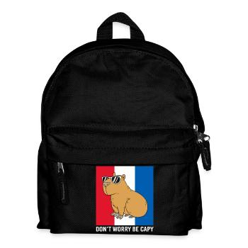Dont Worry Be Cappy Capybara - Kids' Backpack - black - Front