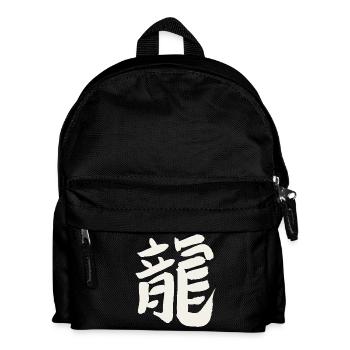 Drache (Chinesisches Schriftzeichen) Tierkreis - Kinder Rucksack - Schwarz - Vorne