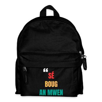 Creole T-shirt "Sé boug an mwen" – Complicity - Kids' Backpack - black - Front
