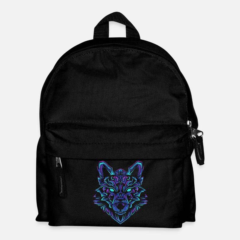 NéonWolf - Sac à dos Enfant - noir