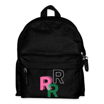 Buchstabe R - Kinder Rucksack - Schwarz - Vorne