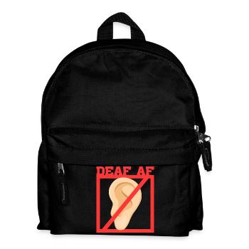 Deaf Deaf Hearing Impairment - Kids' Backpack - black - Front