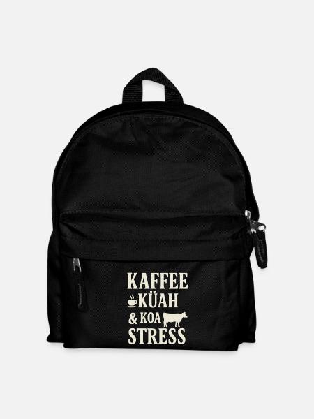 Coffee Cow Stress - Kids' Backpack - black