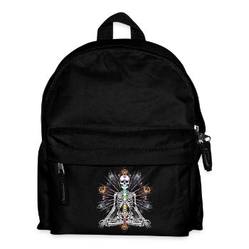 Skeleton Chakra Gothic Meditation - Kids' Backpack - black - Front