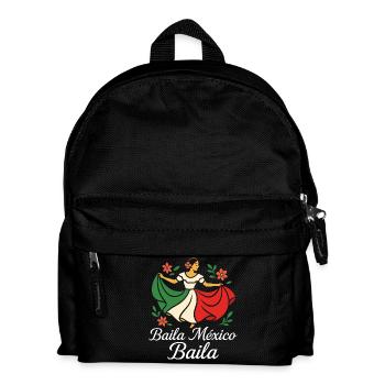 Folklore Tanz Mexiko Mexikanische Frau - Kinder Rucksack - Schwarz - Vorne