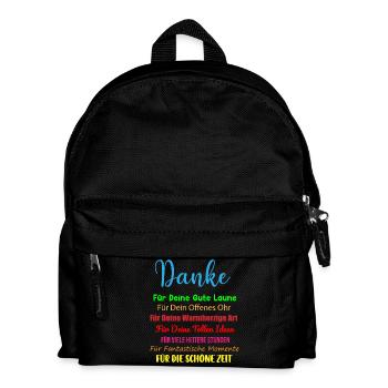 Kollegen Arbeitkollegen Danke Spruch Geschenk - Kinder Rucksack - Schwarz - Vorne