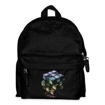 Cube Rainbow Colors - Kids' Backpack - black - Front