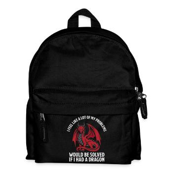 Problems Solved Dragon Lovers Fantasy - Kids' Backpack - black - Front
