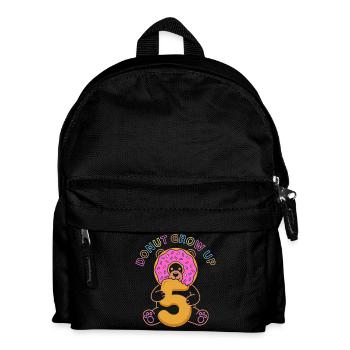 Donut Grow Up 5th Birthday Bear - Kids' Backpack - black - Front