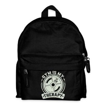 Fitnessstudio ist meine Therapie - Kinder Rucksack - Schwarz - Vorne