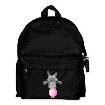 Giraffenkaugummi – Modernes, lustiges Tier - Kinder Rucksack - Schwarz - Vorne