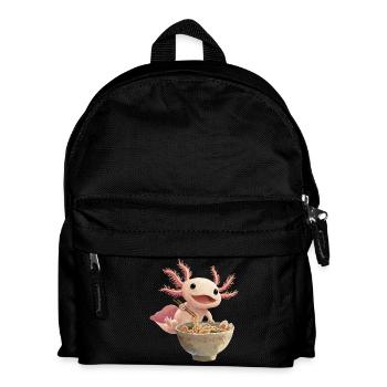 Axolotl Ramen Nudeln - Kinder Rucksack - Schwarz - Vorne