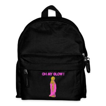 Oh mein leuchtender Jungfrau Maria Goldener Heiligenschein - Kinder Rucksack - Schwarz - Vorne