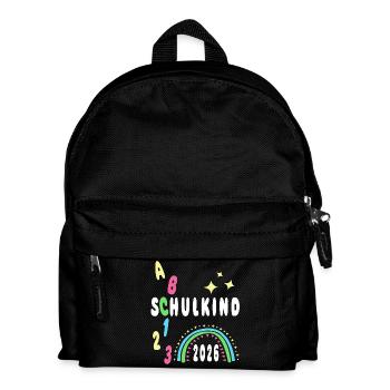 Schoolchild 2026 - neon 123 ABC - Kids' Backpack - black - Front