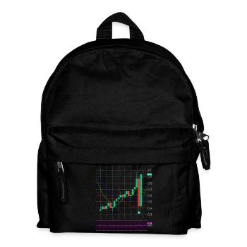 Trading Börse Krypto Aktien - Kinder Rucksack - Schwarz - Vorne