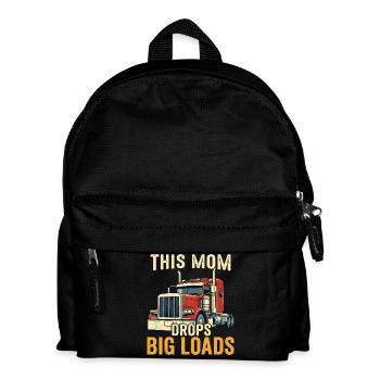 Lkw-Fahrer, Mutter, Sattelzugfahrerin, Mutter - Kinder Rucksack - Schwarz - Vorne