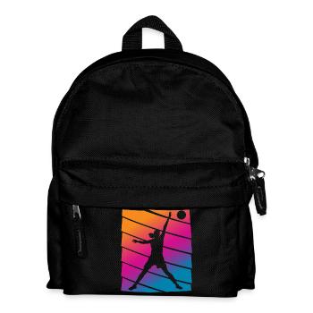 Basketball Spielerin - Kinder Rucksack - Schwarz - Vorne
