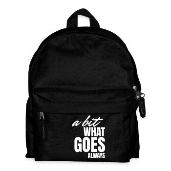 A bisserl wos gäht oiwei. - Kinder Rucksack - Schwarz - Vorne