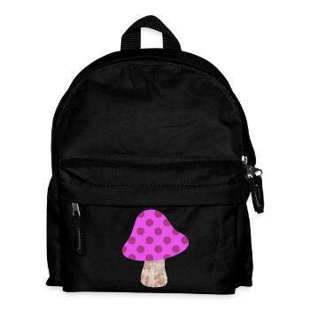 Mushroom Dots Pattern Dots Pink Nursery Happiness - Kids' Backpack - black - Front