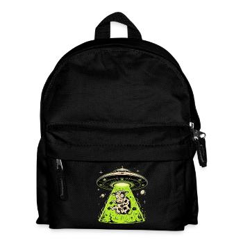 Alien Kuh Entführung Weirdcore Surreal - Kinder Rucksack - Schwarz - Vorne