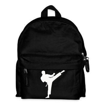 Kampfkunst Silhouette Hochkick - Kinder Rucksack - Schwarz - Vorne