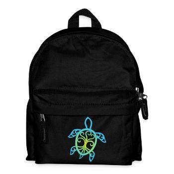 Emerald Mandala Turtle - Kids' Backpack - black - Front