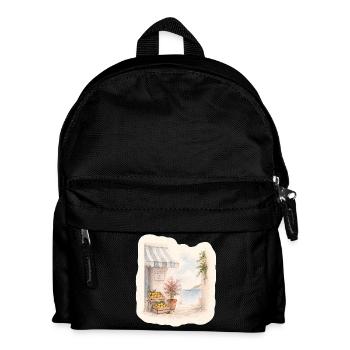 Zitronen am Meer – Markt des Südens - Kinder Rucksack - Schwarz - Vorne