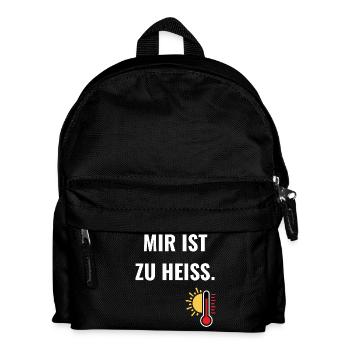 Mir ist zu heiß.  - Kinder Rucksack - Schwarz - Vorne