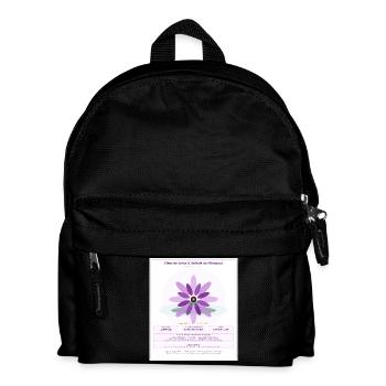 Fleur de Lotus et Spirale de Fibonacci - Sac à dos Enfant - noir - Devant