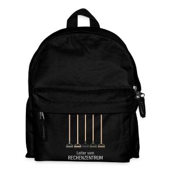 Leiter vom Rechenzentrum Gartenoutfit Gartenarbeit - Kinder Rucksack - Schwarz - Vorne