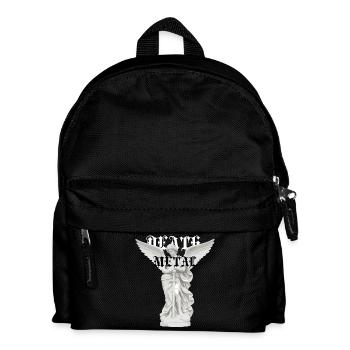 Metalltypografie der geflügelten Engelsstatue - Kinder Rucksack - Schwarz - Vorne