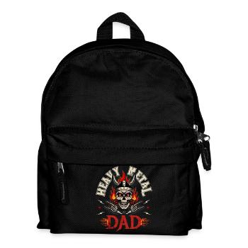 Heavy Metal Dad Skull Rock Hand Gift - Kids' Backpack - black - Front
