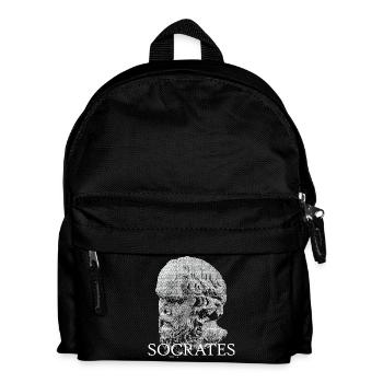 Socrates Skull Portrait - Kids' Backpack - black - Front