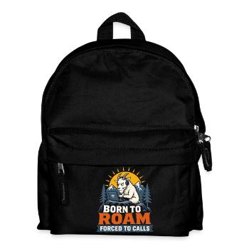 Born to Roam – Remote-Work-Ziege - Kinder Rucksack - Schwarz - Vorne