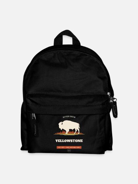 Geysirbecken des Yellowstone-Nationalparks - Kinder Rucksack - Schwarz
