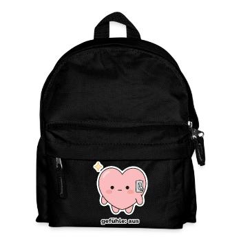 gefühle: aus – Herz Meme - Kinder Rucksack - Schwarz - Vorne