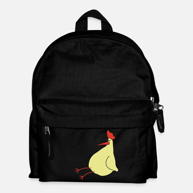 Ein Huhn - Kinder Rucksack - Schwarz