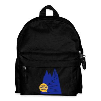 gipfelstuermer_2f - Kinder Rucksack - Schwarz - Vorne